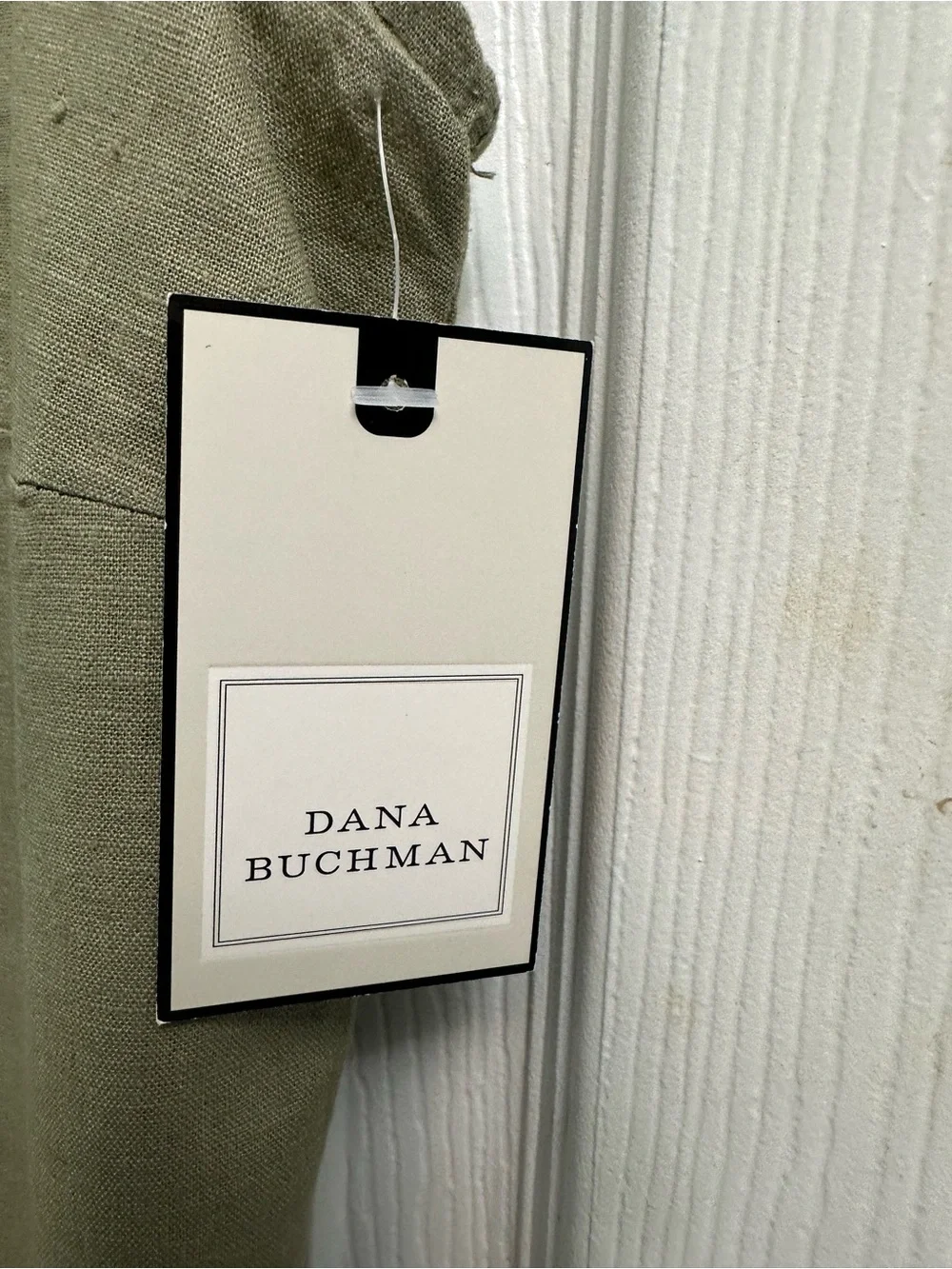 Dana Buckman Sleeveless Button-Front Shirt in Olive Green-Sz L NWT - Picture 7 of 10